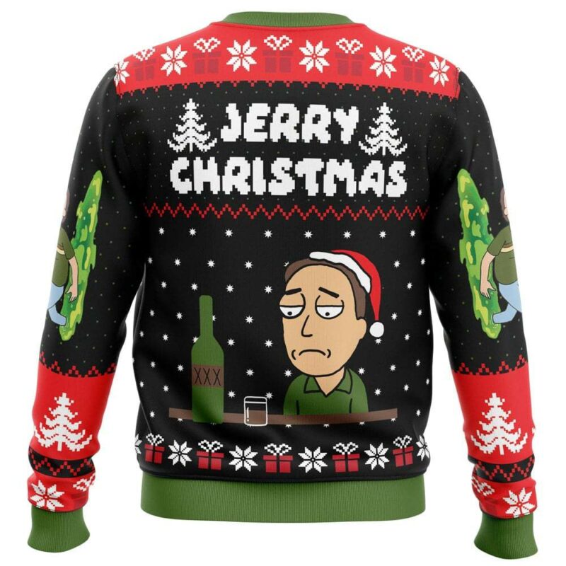 Rick And Morty Jerry Christmas 2024 Ugly Christmas Sweater