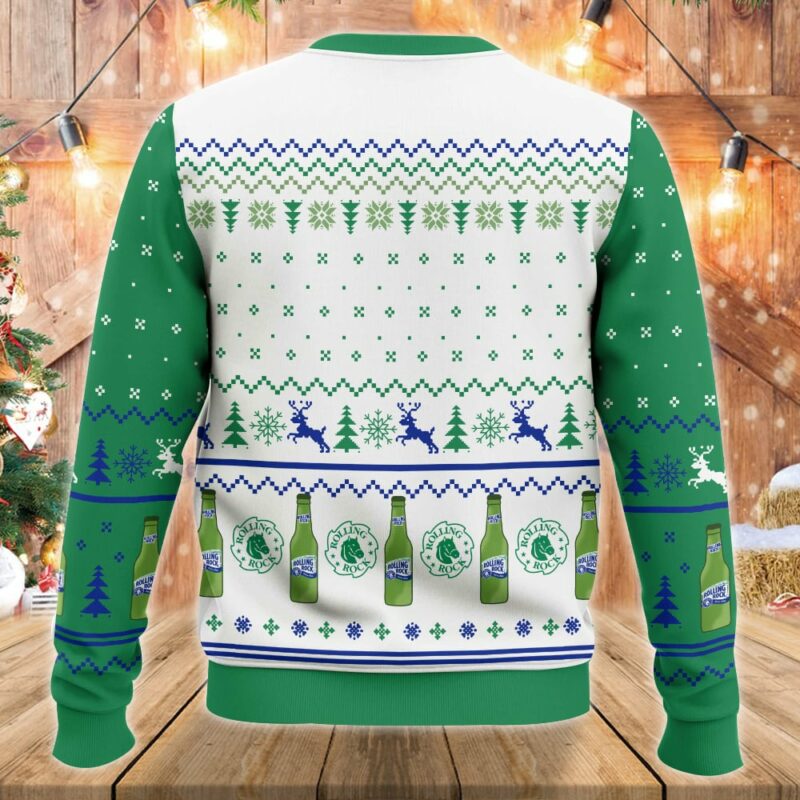 Rolling Rock 3D Sweater Christmas Gift Ugly Christmas Sweater