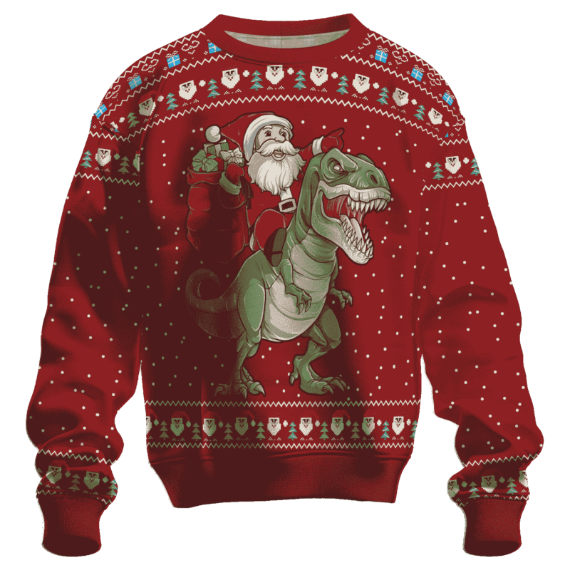 Santassic Park Ugly Christmas Sweater