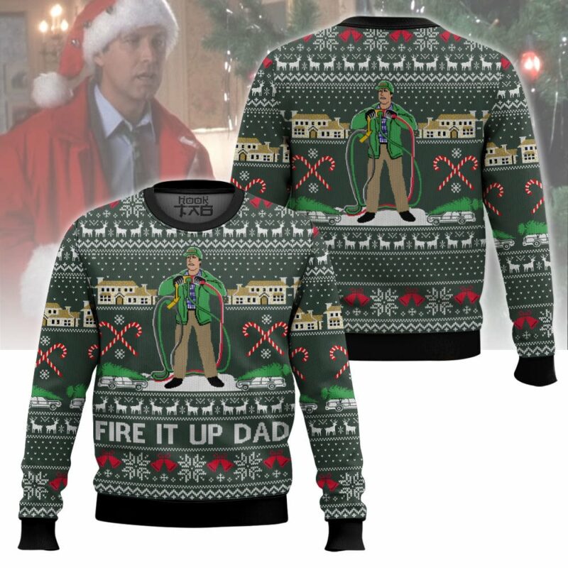 Fire It Up Dad National Lampoon’s Vacation Ugly Sweater