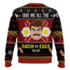 Give Me All The Bacon And Eggs You Have Ron Swanson Parks and Recreation Ugly Sweater