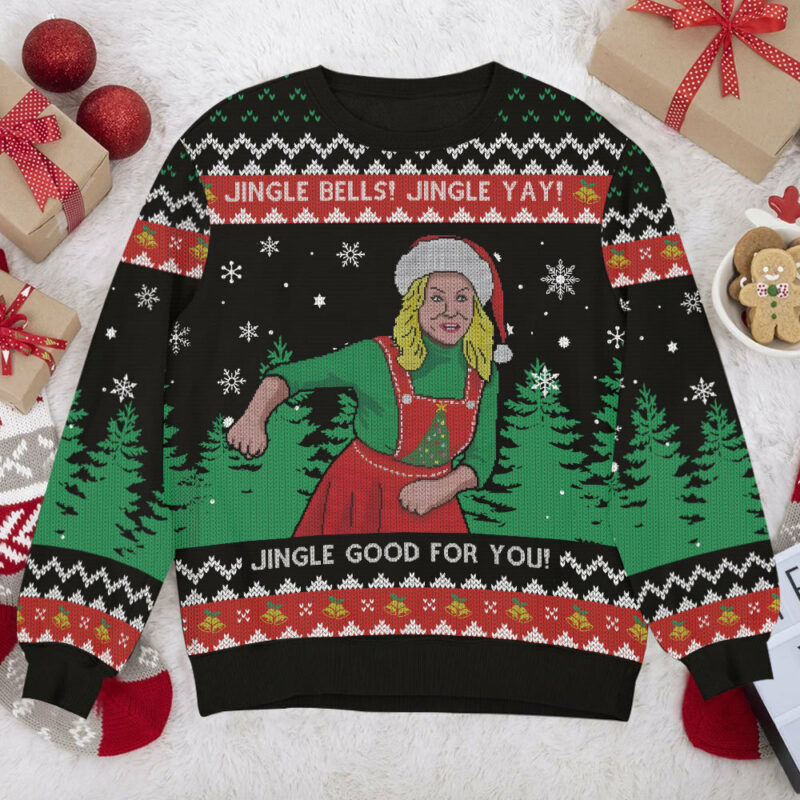 Leslie Knope Jingle Bells, Jingle Yay, Jingle Good For You Leslie Knope Parks and Recreation Ugly Sweater