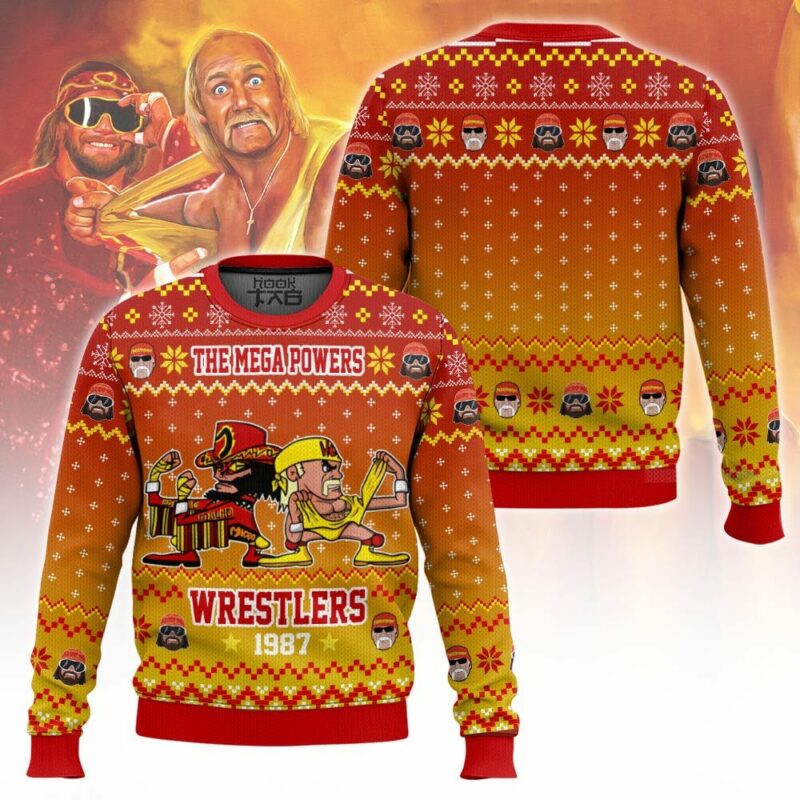 The Mega Powers Wrestlers Macho Man and Hulk Hogan Ugly Sweater