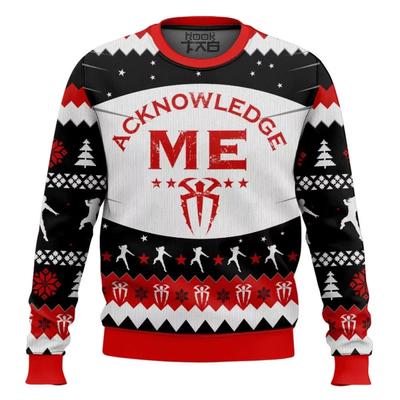 Acknowledge Me! Roman Reigns WWE Ugly Sweater