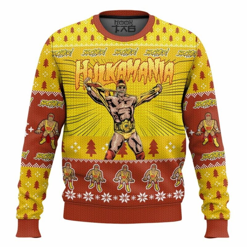 Hulkamania Hulk Hogan WWE Ugly Sweater