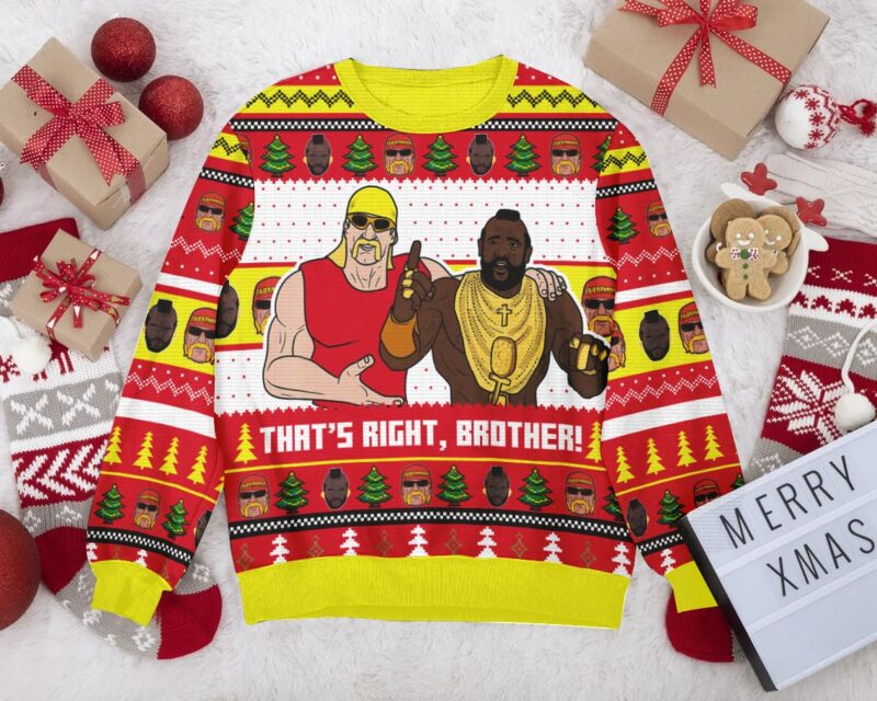 That's Right, Brother! Hogan & T WWE Ugly Sweater