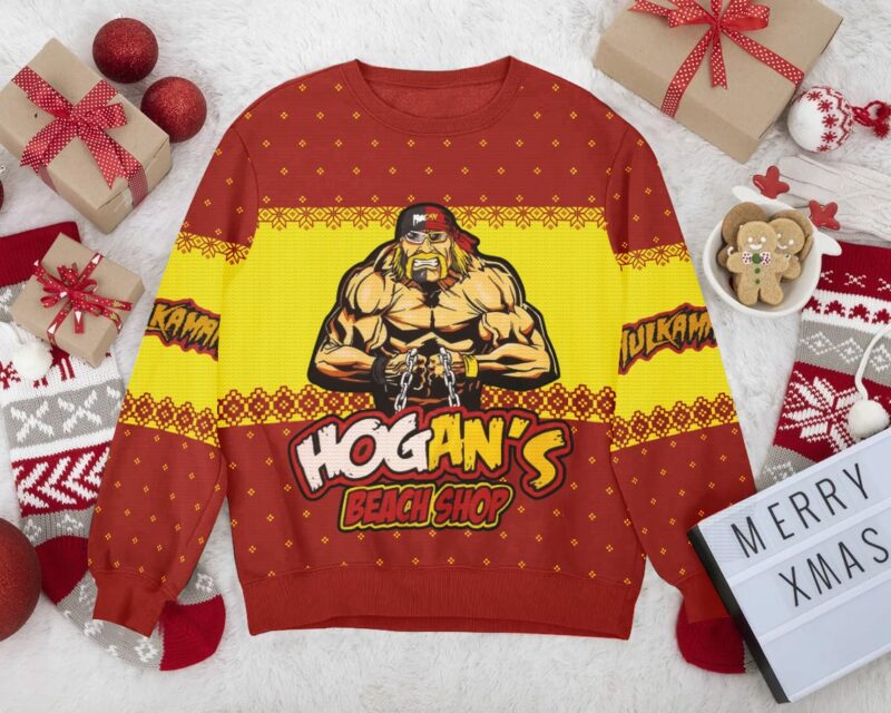 Hogan's Beach Shop Hulk Hogan WWE Ugly Sweater