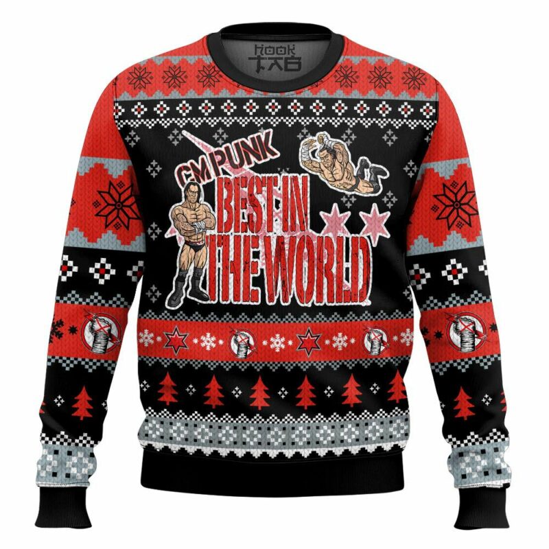 CM Punk WWE Ugly Sweater