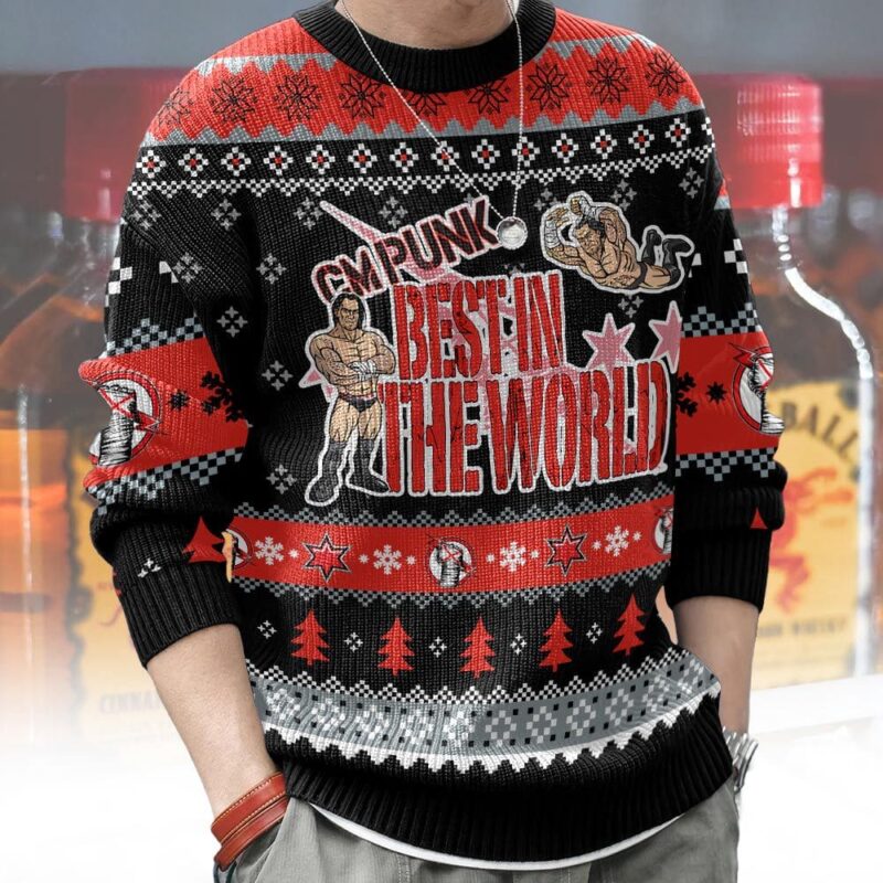 CM Punk WWE Ugly Sweater