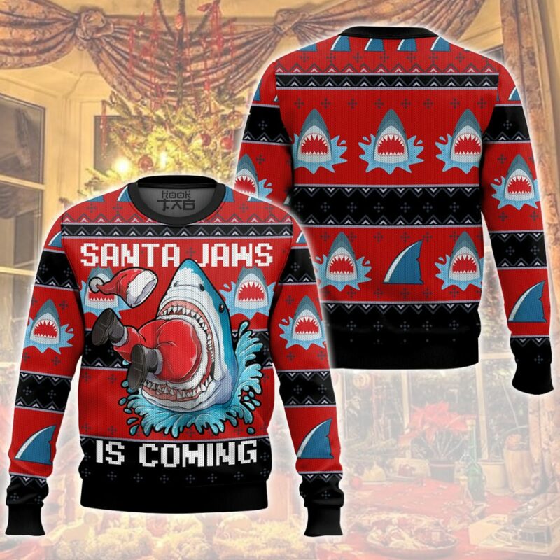 Santa Jaws Ugly Sweater