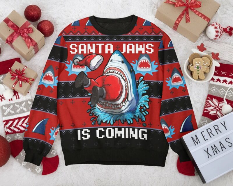 Santa Jaws Ugly Sweater