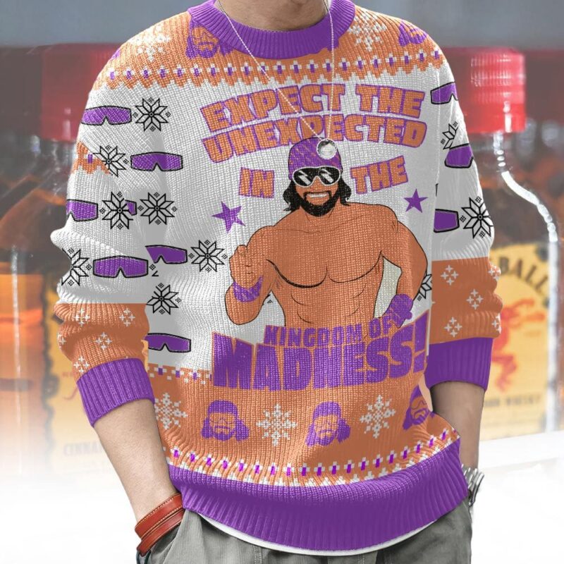 Expect The Unexpected In The Kingdom Of Madness Macho Man Ugly Sweater