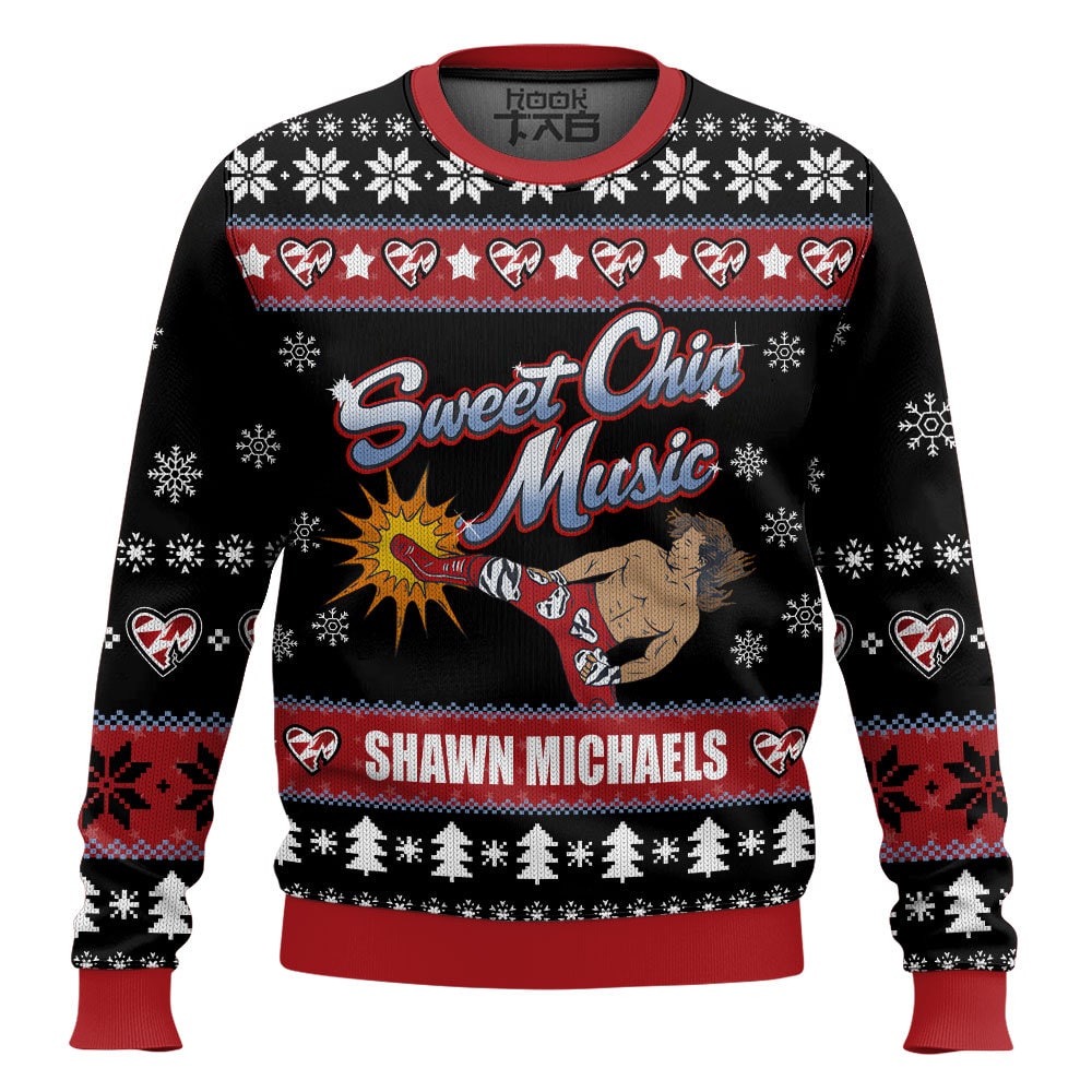 Sweet Chin Music Shawn Michaels Ugly Sweater