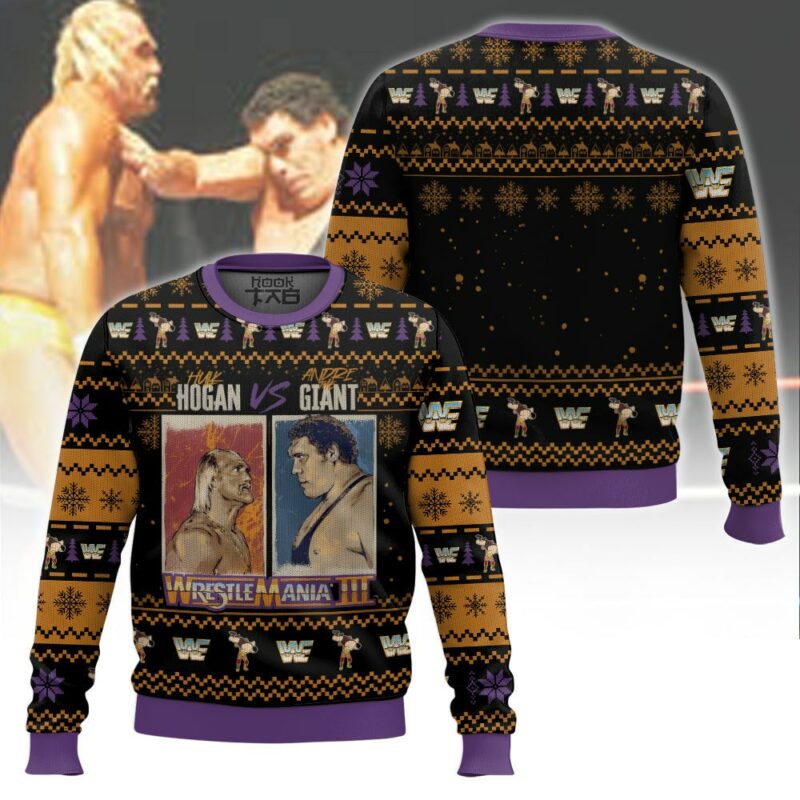 Hulk Hogan vs Andre The Giant Ugly Sweater