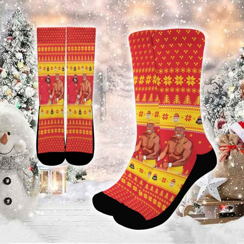 Mega Powers Macho Man and Hulk Hogan 3D Socks