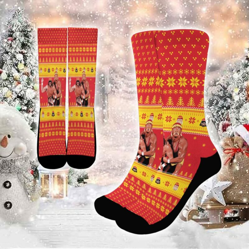 Mega Powers Macho Man and Hulk Hogan 3D Socks