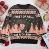 First of All I'm a Delight Hippo Ugly Sweater