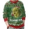 Beware Ogre Shrek Ugly Sweater