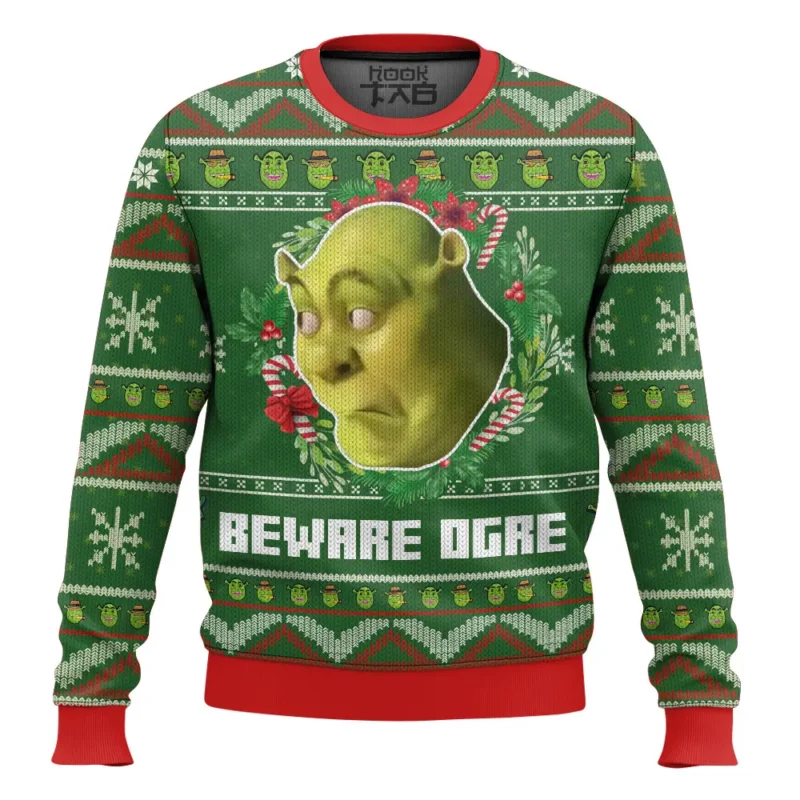 Beware Ogre Shrek Ugly Sweater