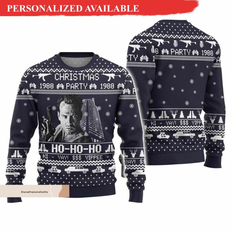 Christmas Die Hard Sweater- Christmas Party 1988 Ugly Sweater - Ugly Christmas Sweater- Jumper