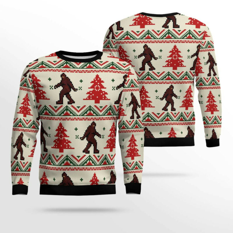 Amazing Bigfoot Ugly Christmas Sweater