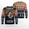 Fishing I Love It Ugly Christmas Sweater