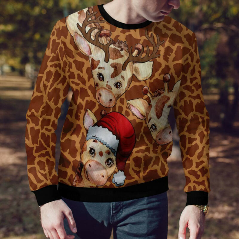 Giraffe Funny Ugly Christmas Sweater