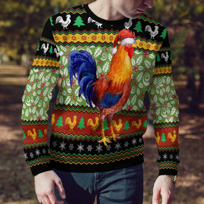 Chicken Cluck-ry Christmas Ugly Christmas Sweater