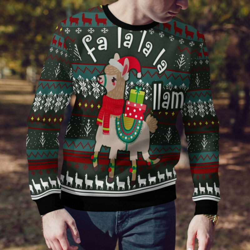 Fa-La-La-La-Llama Ugly Christmas Sweater