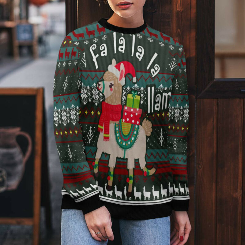 Fa-La-La-La-Llama Ugly Christmas Sweater