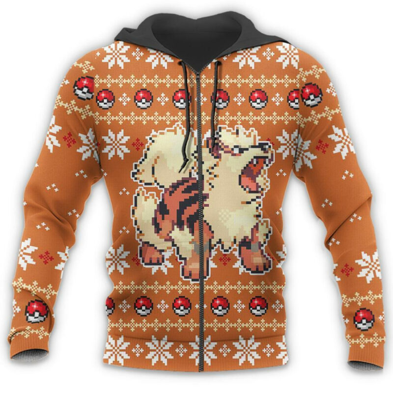 3D Anime Pokemon Arcanine Custom Fandom Ugly Christmas Sweater VA308240