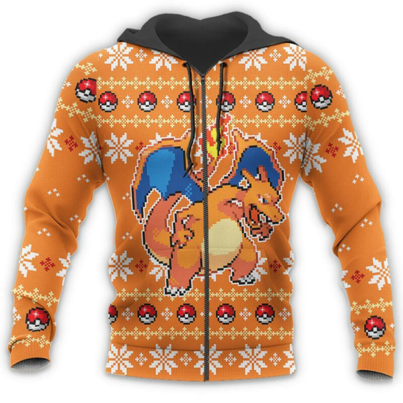 3D Anime Pokemon Charizard Custom Fandom Ugly Christmas Sweater VA308277