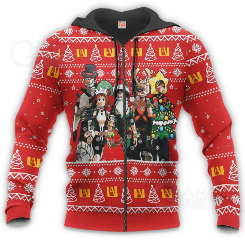 3D Anime My Hero Academia Santa Custom Fandom Ugly Christmas Sweater VA310154