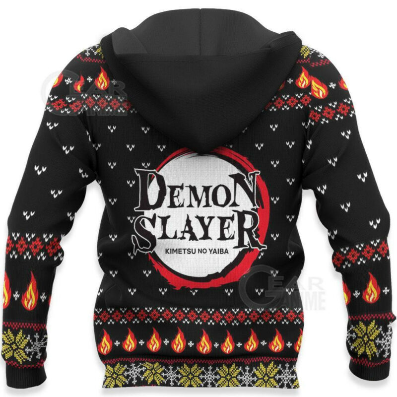 3D Anime Demon Slayer Kyojuro Rengoku Custom Fandom Ugly Christmas Sweater