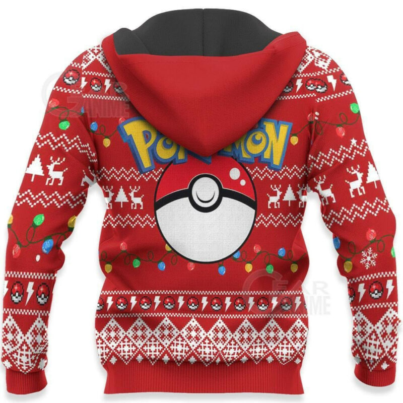 3D Anime Pokemon Pikachu Santa Custom Fandom Ugly Christmas Sweater