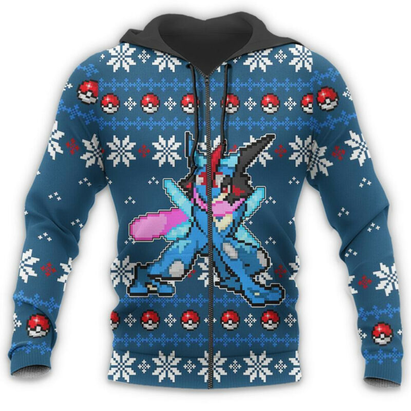 3D Anime Pokemon Greninja Custom Fandom Ugly Christmas Sweater