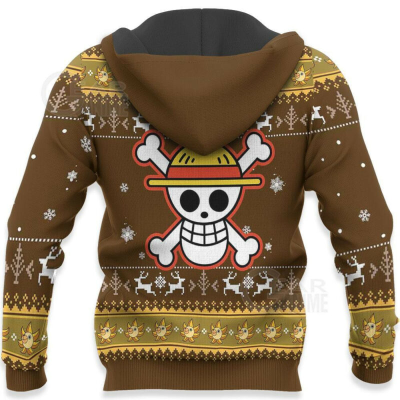 3D Anime One Piece Luffy Gomu Gomu Custom Fandom Ugly Chiristmas Sweater VA311203