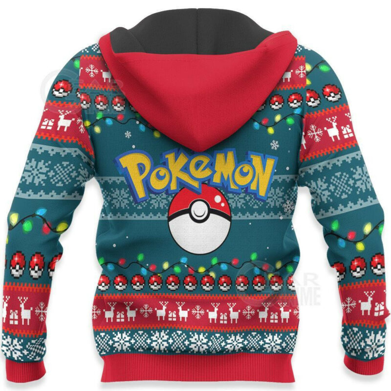 3D Anime Pokemon Bulbasaur and Squirtle Custom Fandom Ugly Christmas Sweater VA311194