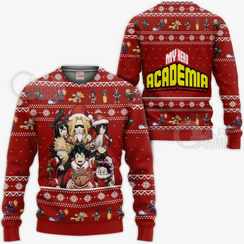 3D Anime My Hero Academia Custom Fandom Ugly Christmas Sweater