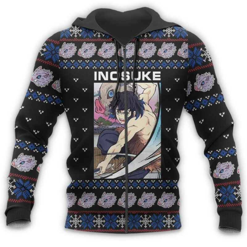 3D Anime Demon Slayer Inosuke Custom Fandom Ugly Christmas Sweater VA310108