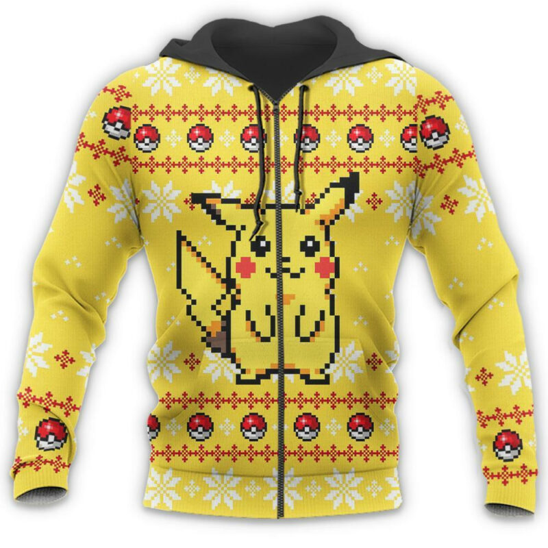 3D Anime Pokemon Pikachu Pokemon Custom Fandom Ugly Christmas Sweater VA310122