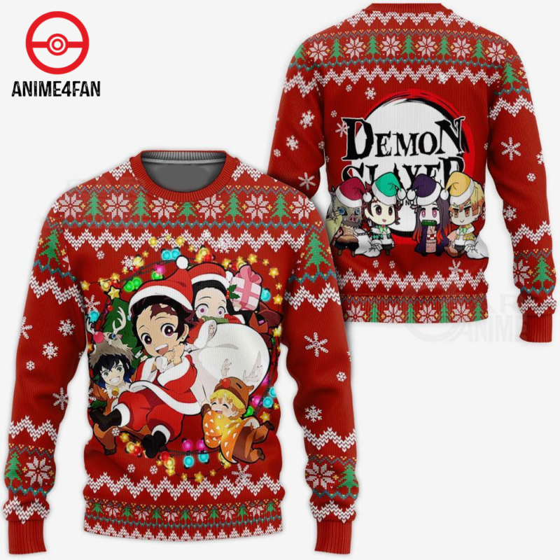 3D Anime Demon Slayer Custom Fandom Ugly Christmas Sweater VA211065