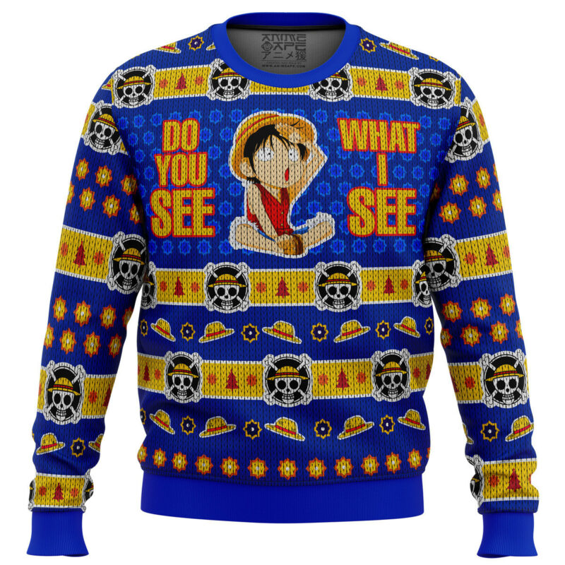 3D Anime One Piece Monkey D Luffy Custom Fandom Ugly Christmas Sweater