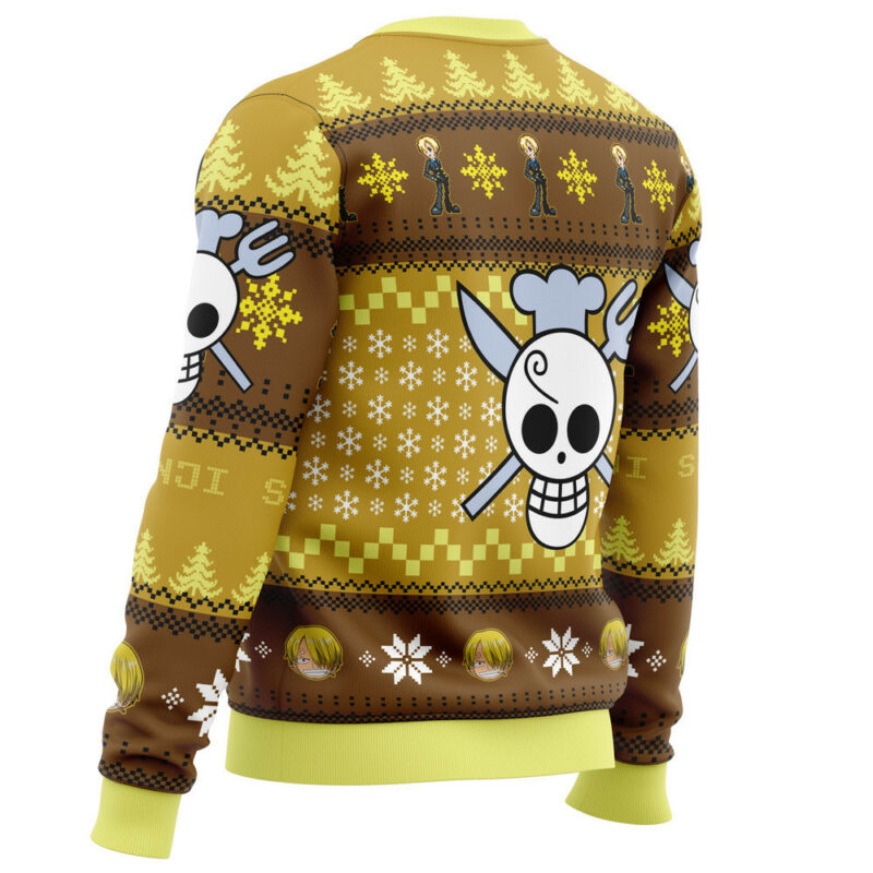 3D Anime One Piece Sanji Custom Fandom Ugly Christmas Sweater