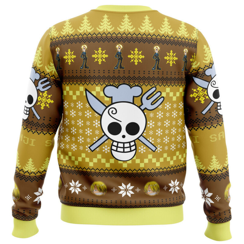 3D Anime One Piece Sanji Custom Fandom Ugly Christmas Sweater