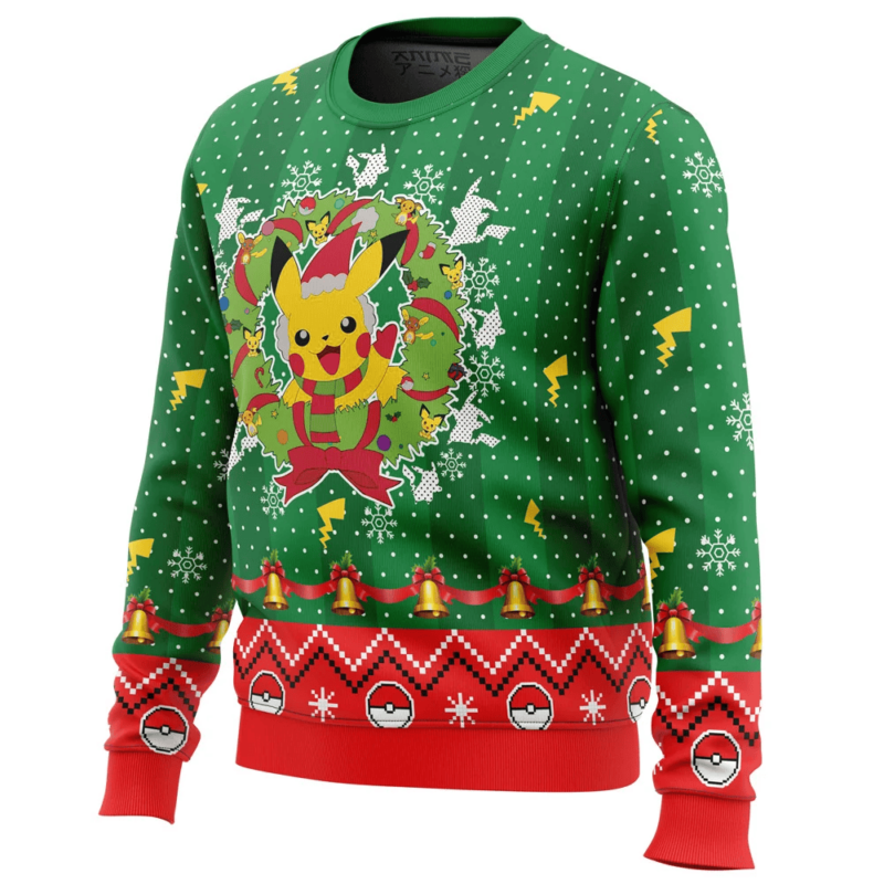 3D Anime Pokemon Pikachu Custom Fandom Ugly Christmas Sweater