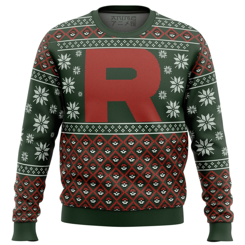 3D Anime Pokemon Team Rocket Custom Ugly Christmas Sweater