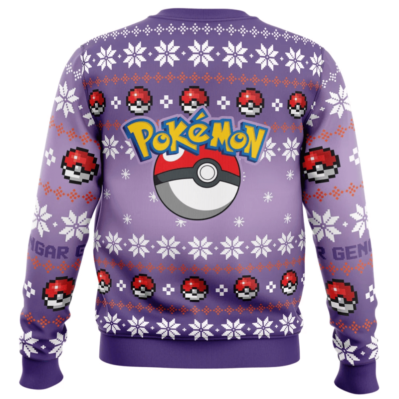 3D Anime Pokemon Gengar Custom Fandom Ugly Christmas Sweater VA4101301