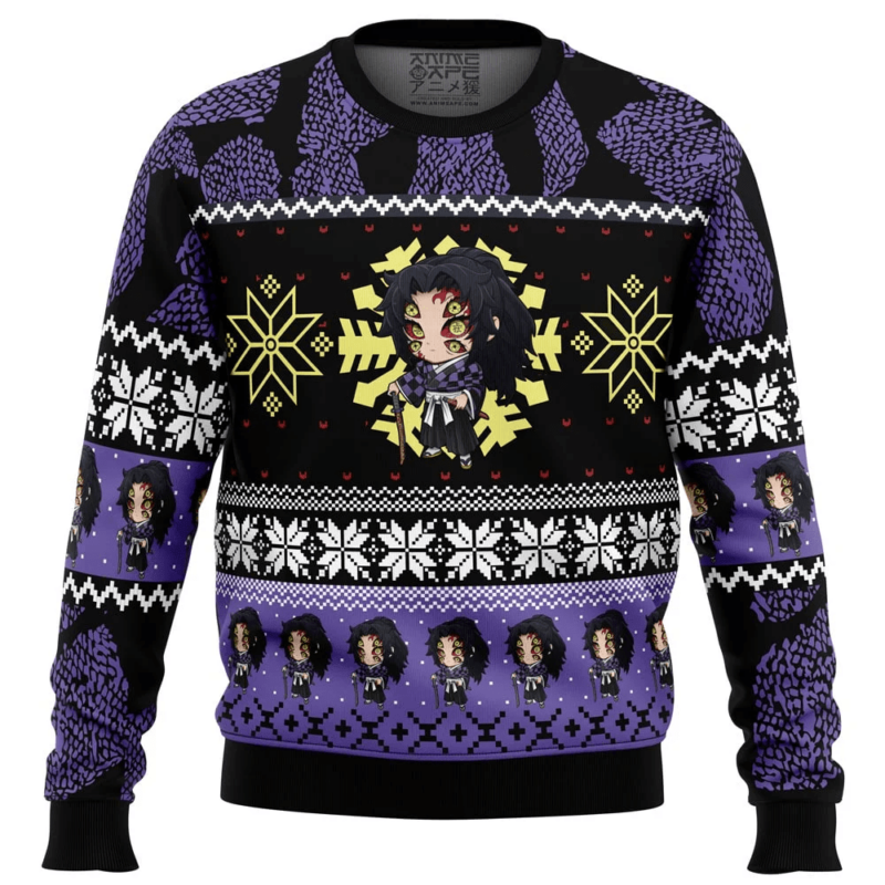 3D Anime Demon Slayer Kokushibo Custom Ugly Christmas Sweater