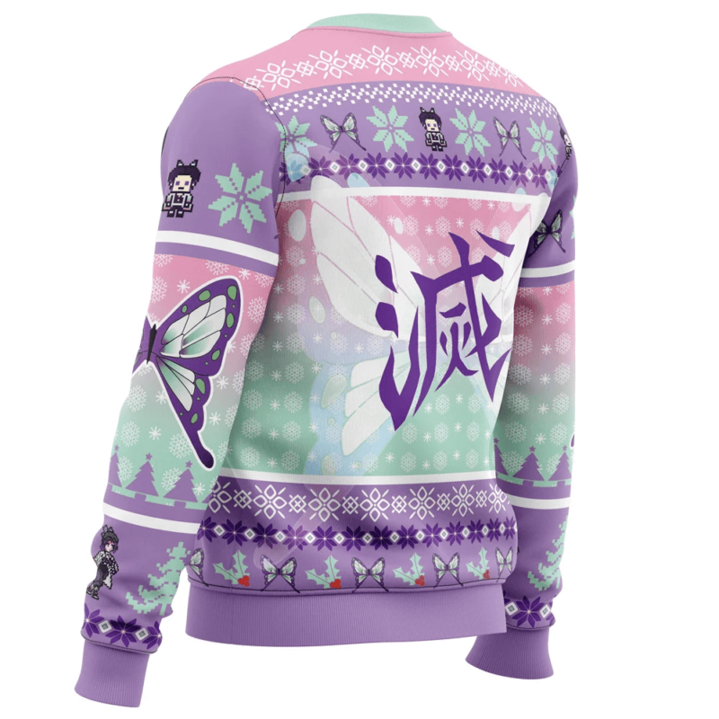 3D Anime Demon Slayer Kochou Shinobu Custom Fandom Ugly Christmas Sweater